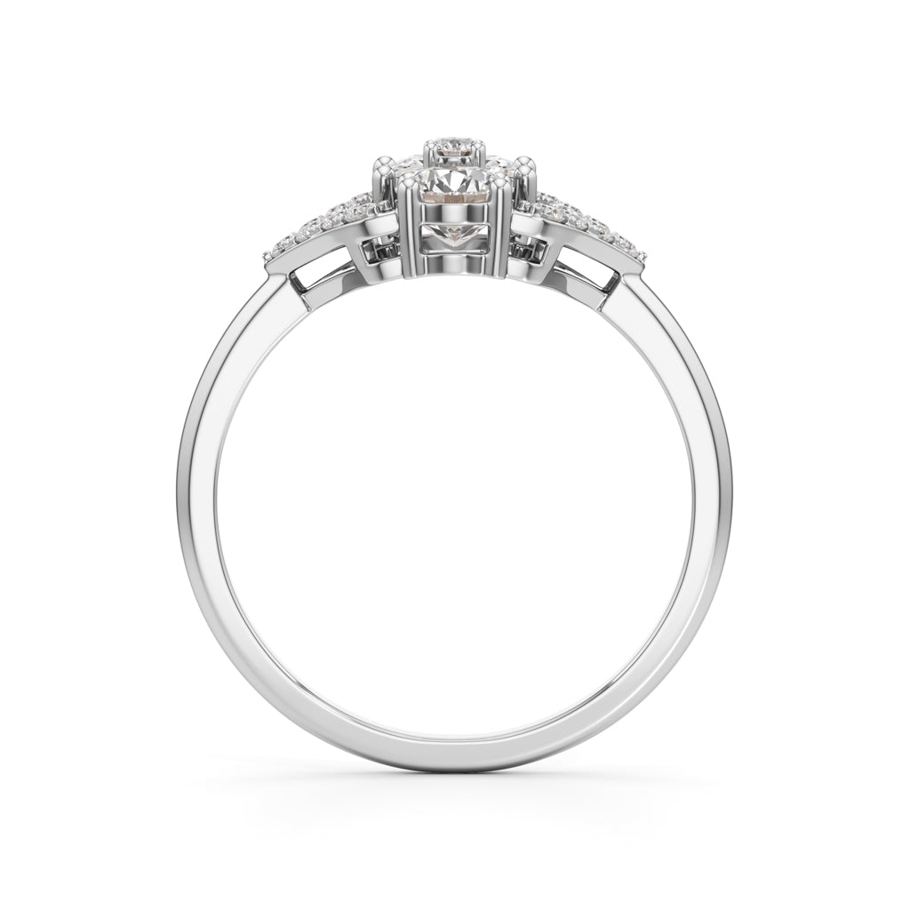 Celestia Geometric Princess-Cut Diamond Ring