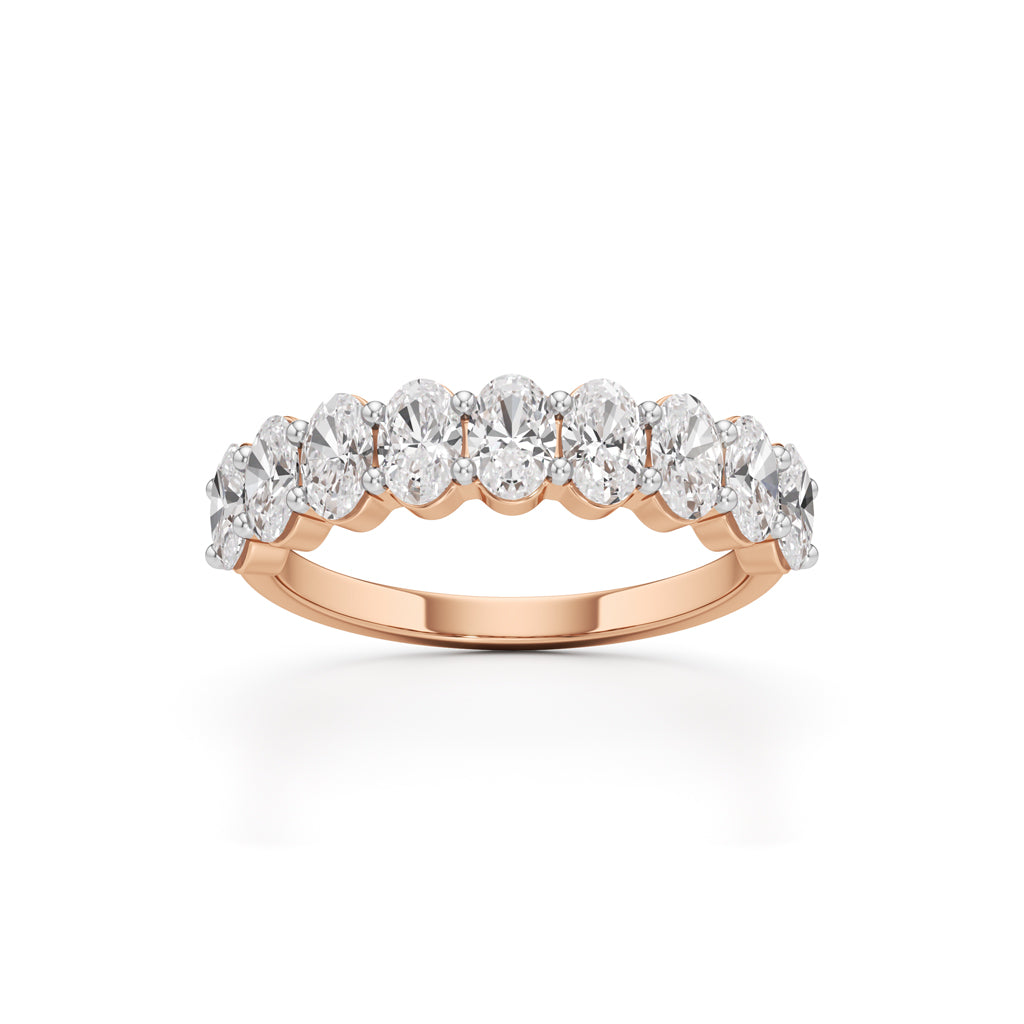 Elysia Nine-Stone Oval Diamond Band