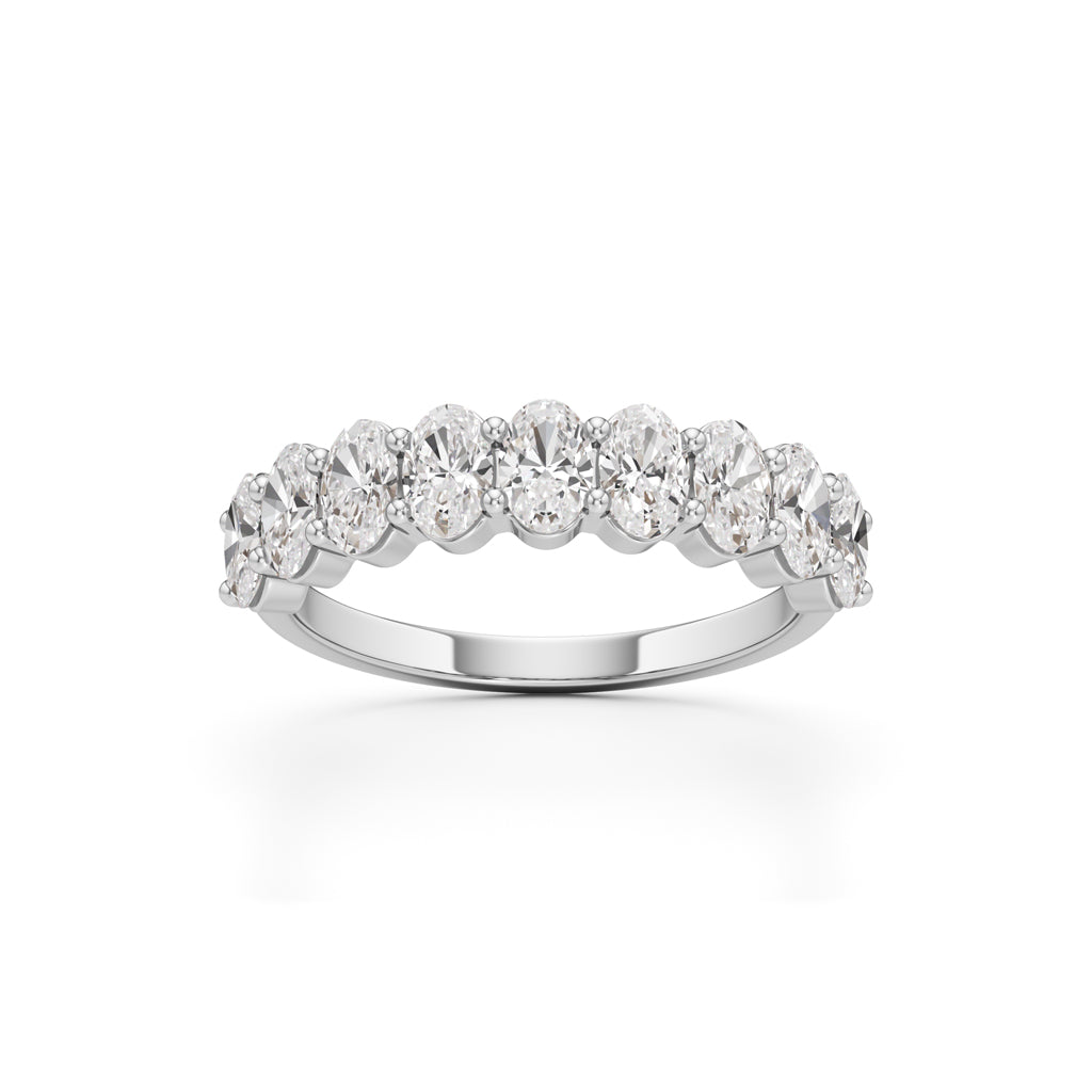 Elysia Nine-Stone Oval Diamond Band