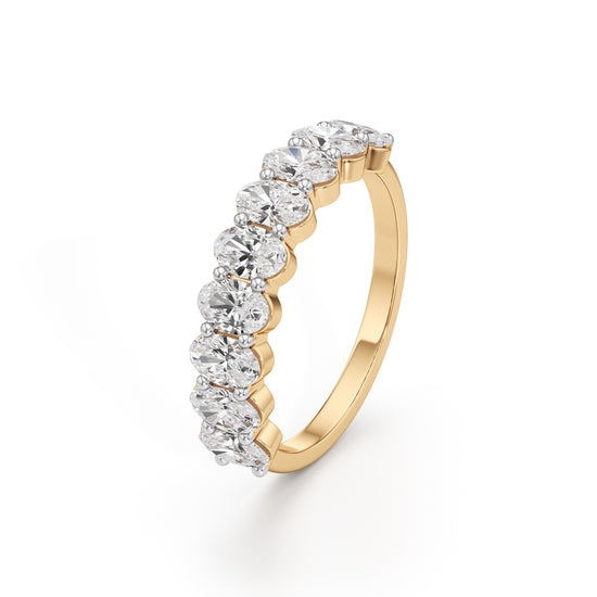 Elysia Nine-Stone Oval Diamond Band