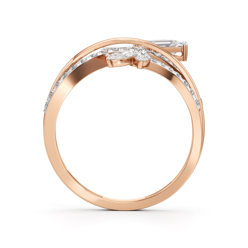 Celestia Luxe Twin-Baguette Diamond Ring
