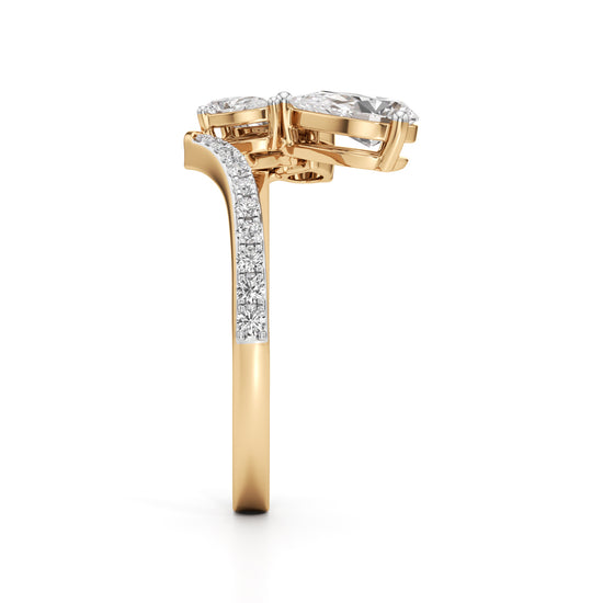 Celestia Pear Cluster Diamond Ring