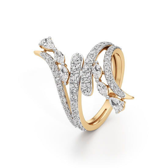 Aurora Vine Multi-Band Ring