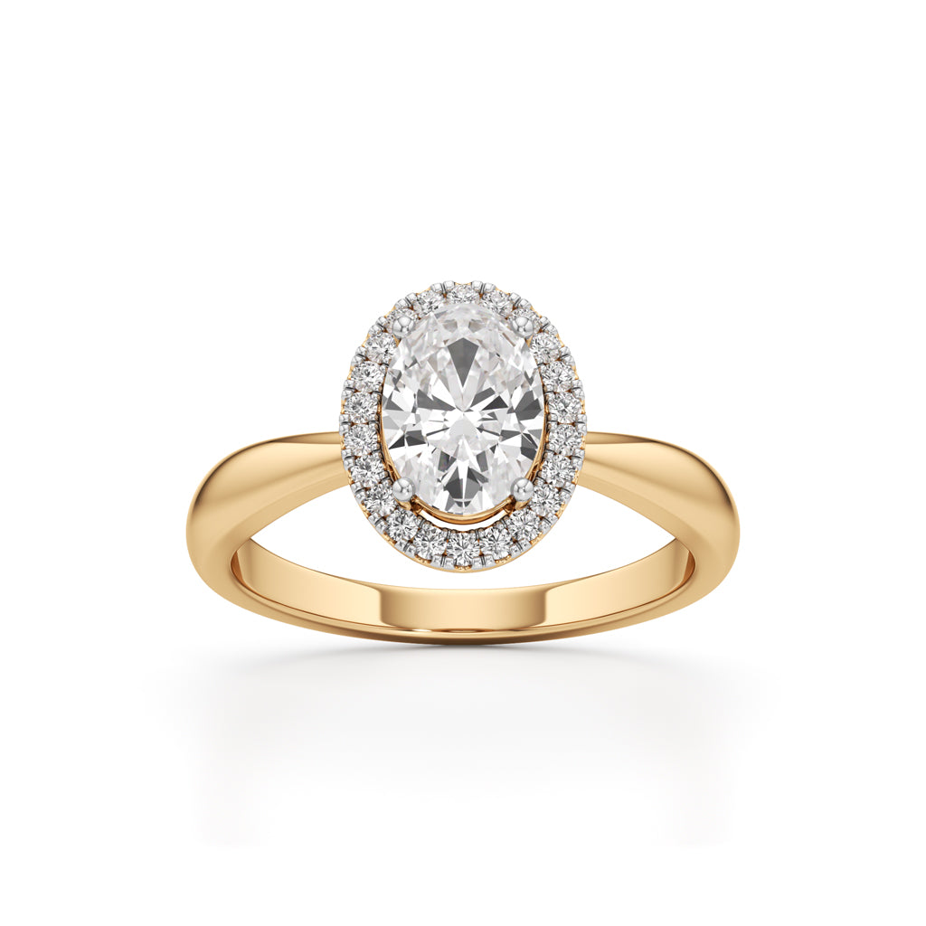 Aurielle Oval Halo Ring