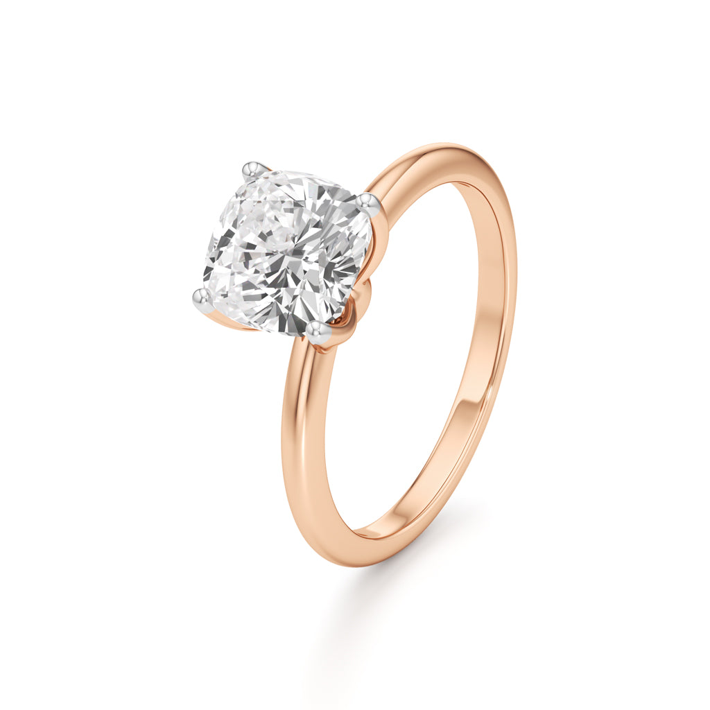 Eternal Spark Cushion-Cut Solitaire Ring