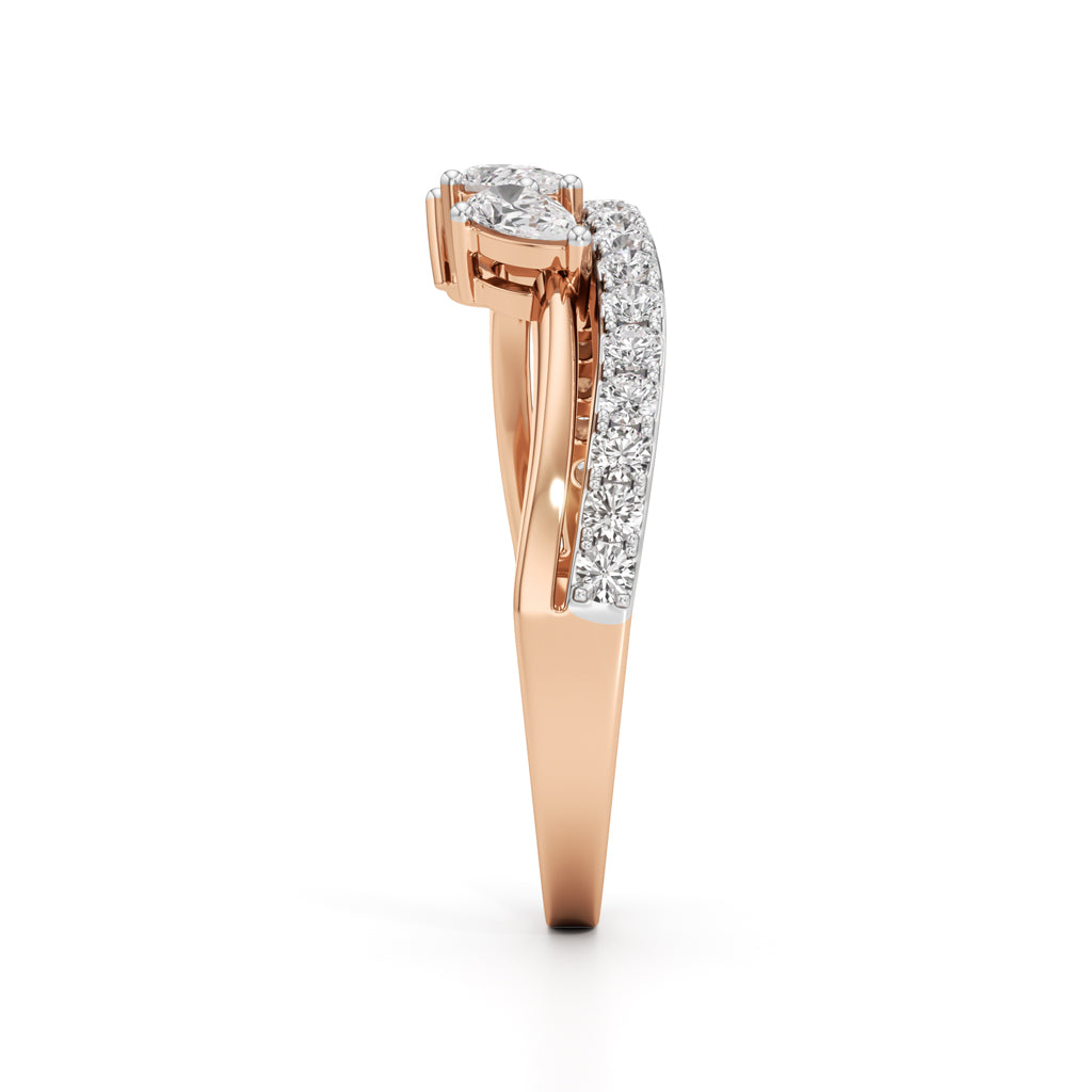 Trinity Bloom Diamond Ring