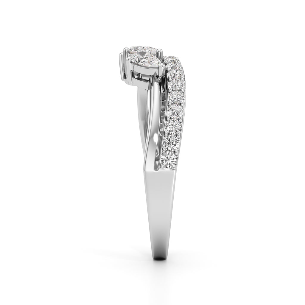 Trinity Bloom Diamond Ring