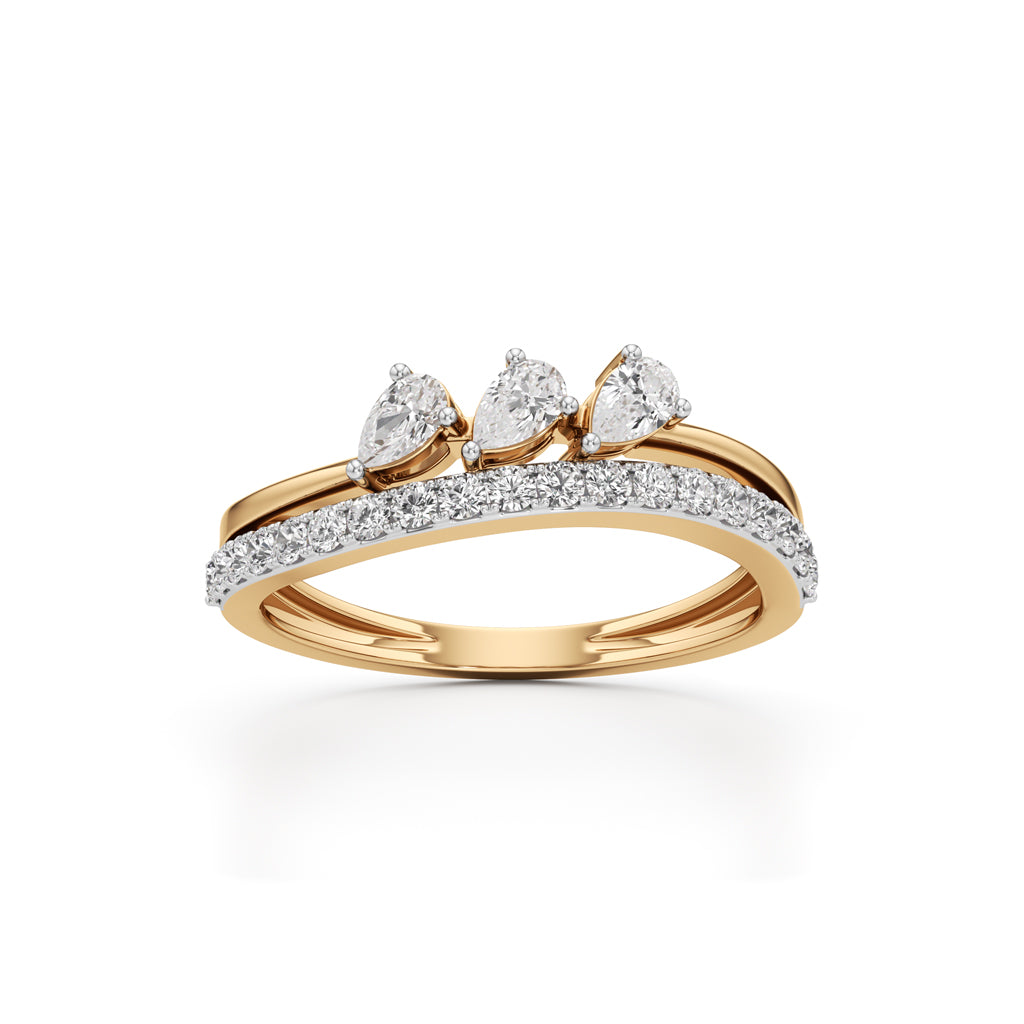 Trinity Bloom Diamond Ring