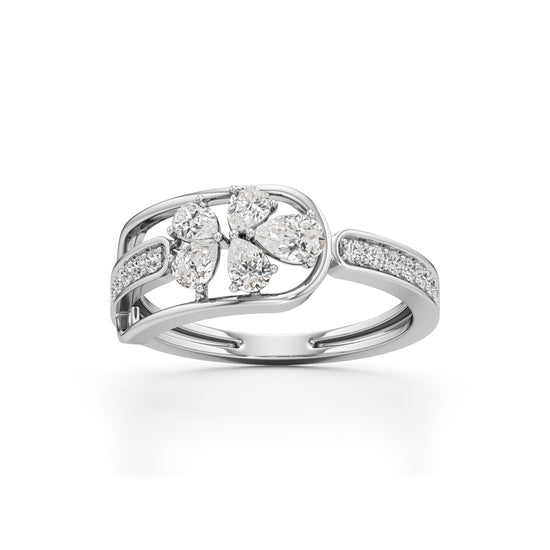 Petal Charm Diamond Ring