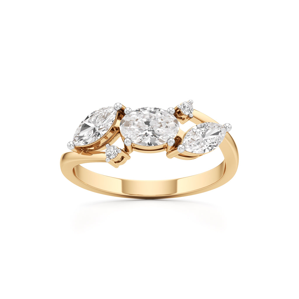 Triad Radiance Diamond Ring