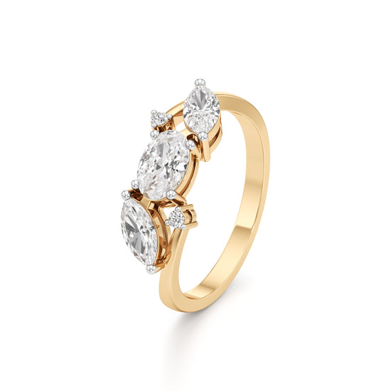 Triad Radiance Diamond Ring