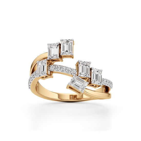 Celestara Emerald Dance Ring