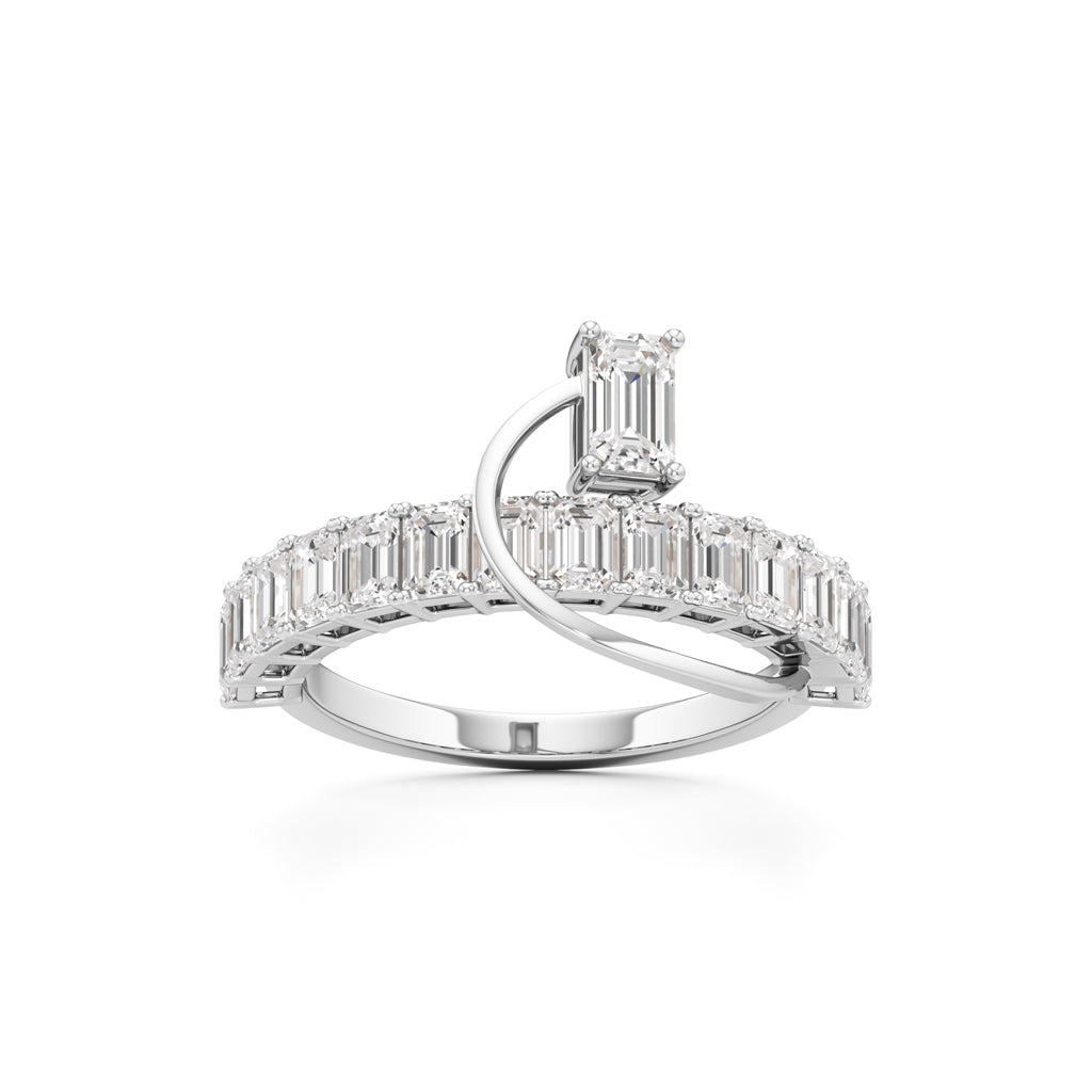 Eterna Curve Baguette Diamond Ring