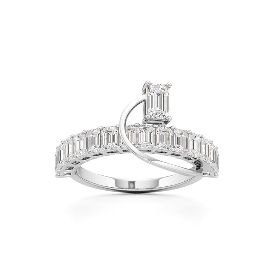 Eterna Curve Baguette Diamond Ring