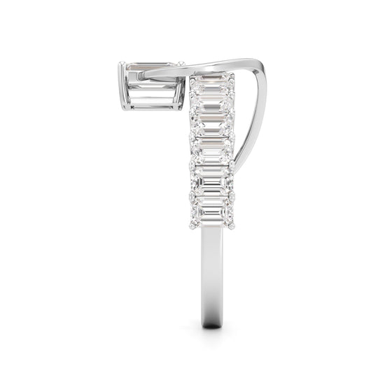 Eterna Curve Baguette Diamond Ring