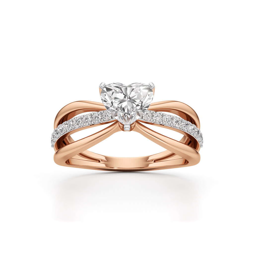 Amora Split Shank Heart Ring