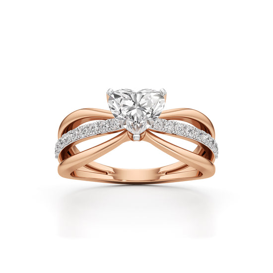 Amora Split Shank Heart Ring