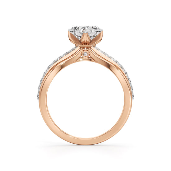 Amora Split Shank Heart Ring