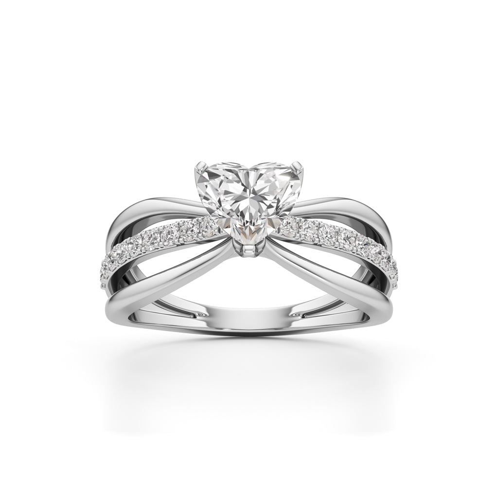 Amora Split Shank Heart Ring