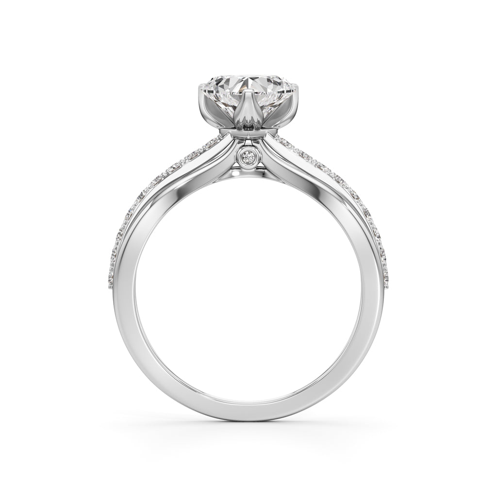 Amora Split Shank Heart Ring