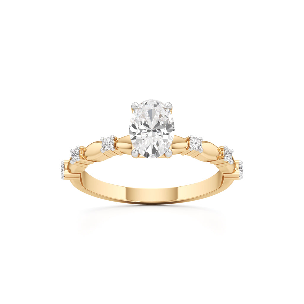 0.75Ct Oval Shape Everyday Wear Fashion