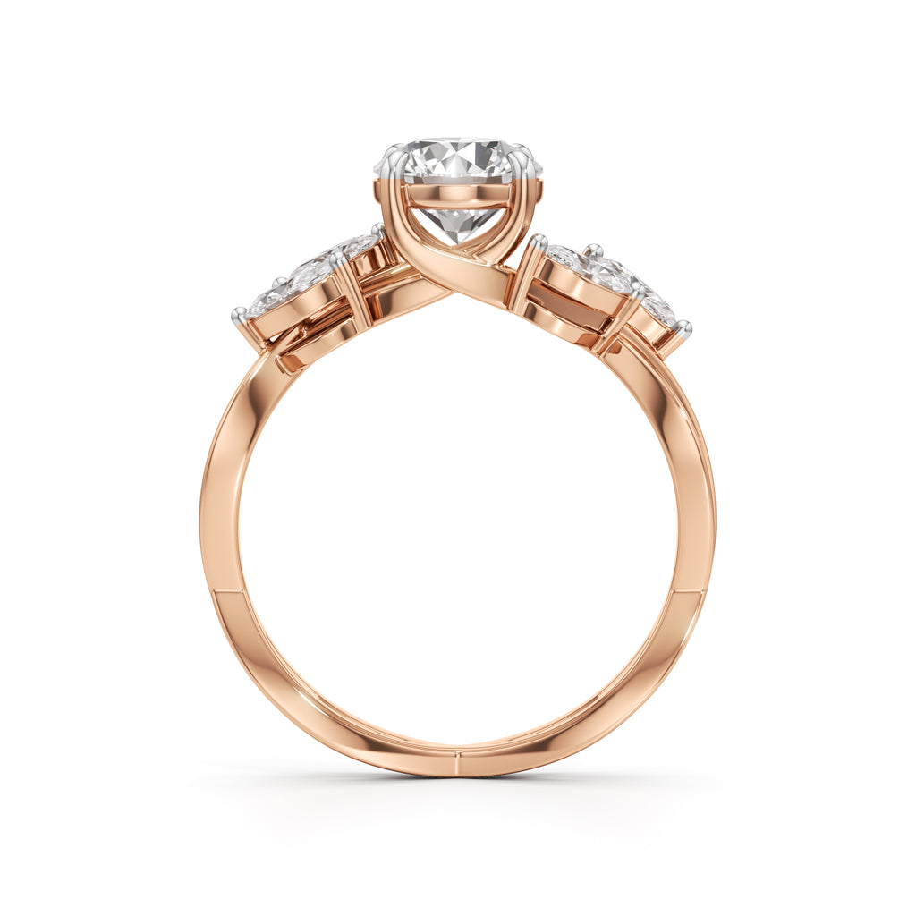 1Ct. Round Celestia Twist Diamond Ring