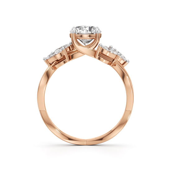 1Ct. Round Celestia Twist Diamond Ring