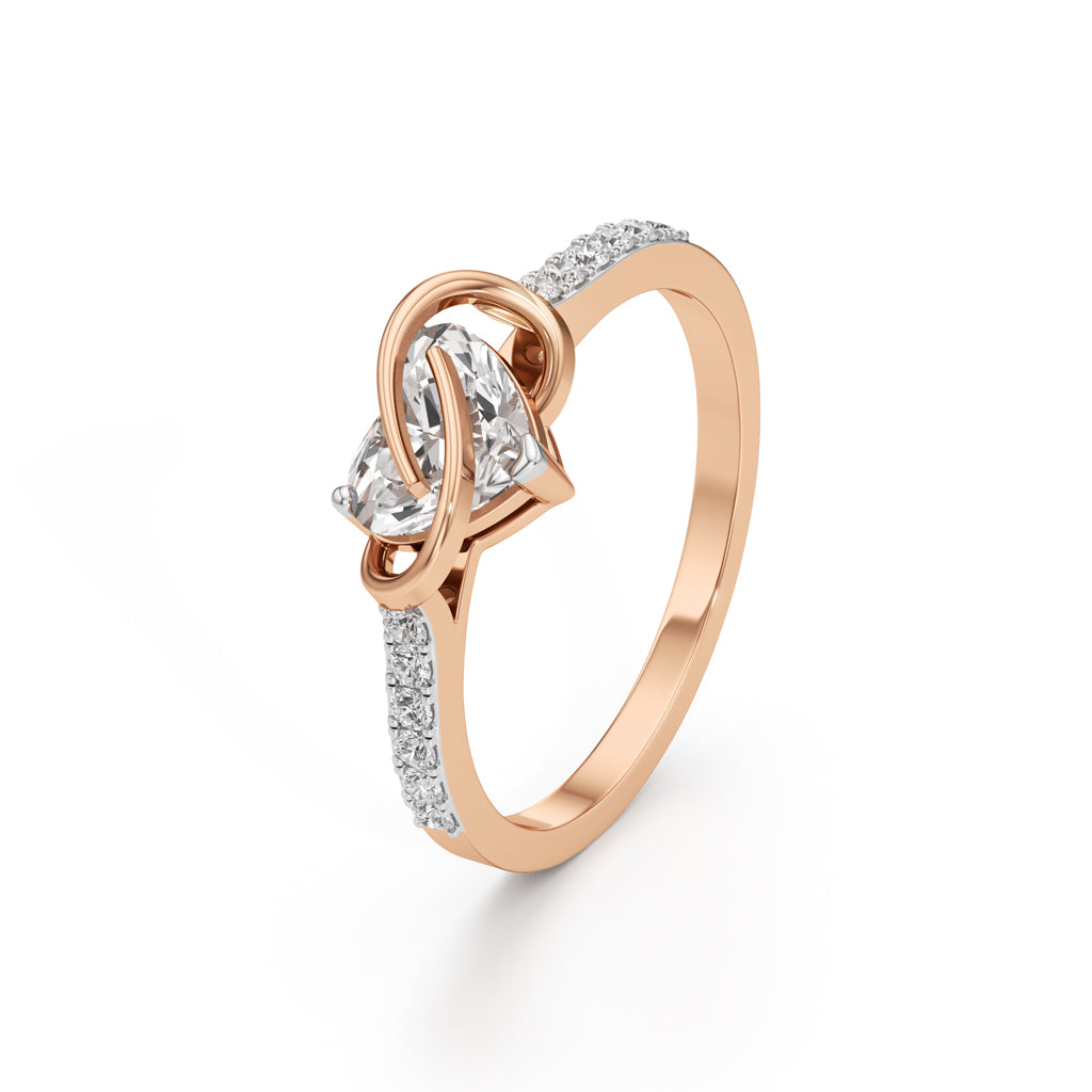 Eterna Heart Knot Diamond Ring