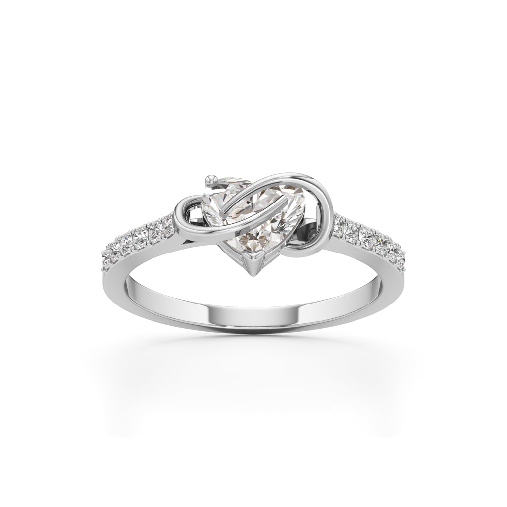 Eterna Heart Knot Diamond Ring
