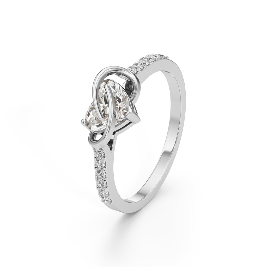 Eterna Heart Knot Diamond Ring