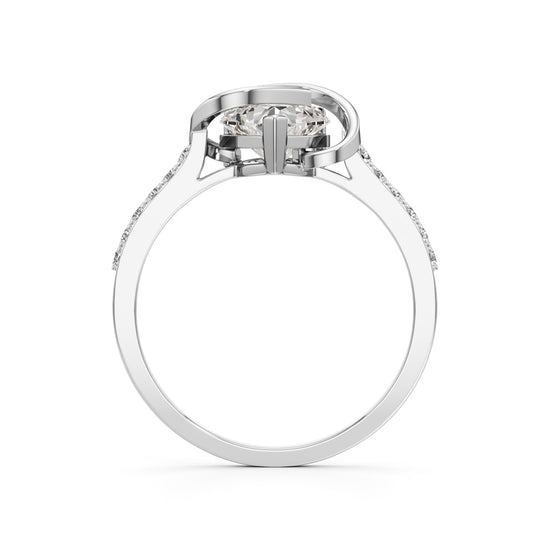 Eterna Heart Knot Diamond Ring