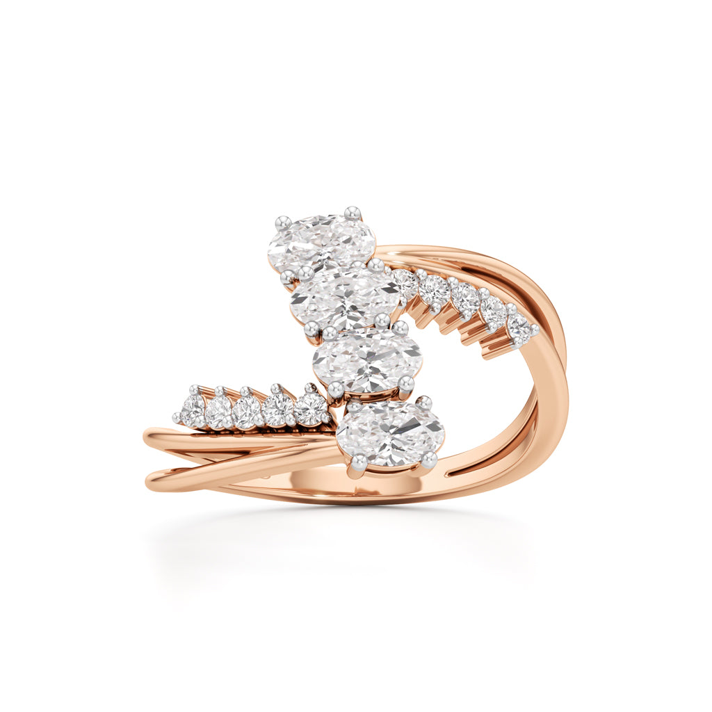 Celestial Cascade Diamond Ring