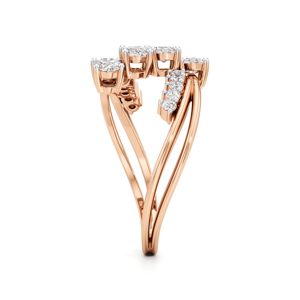 Celestial Cascade Diamond Ring