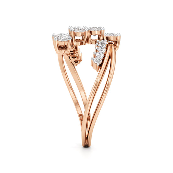 Celestial Cascade Diamond Ring