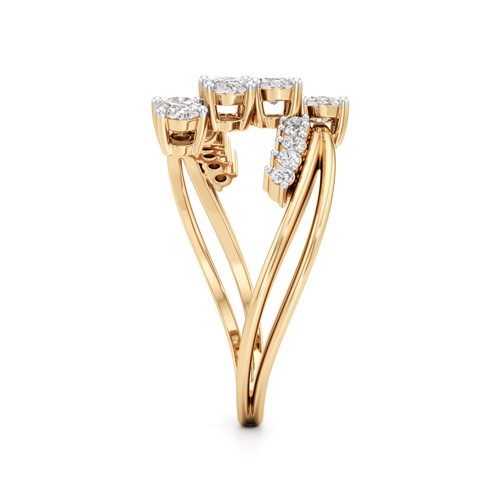 Celestial Cascade Diamond Ring