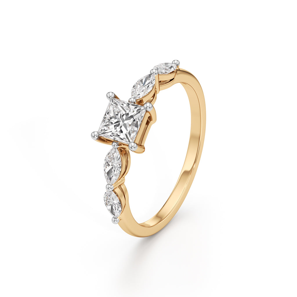 Radiant Royale Marquise Diamond Ring