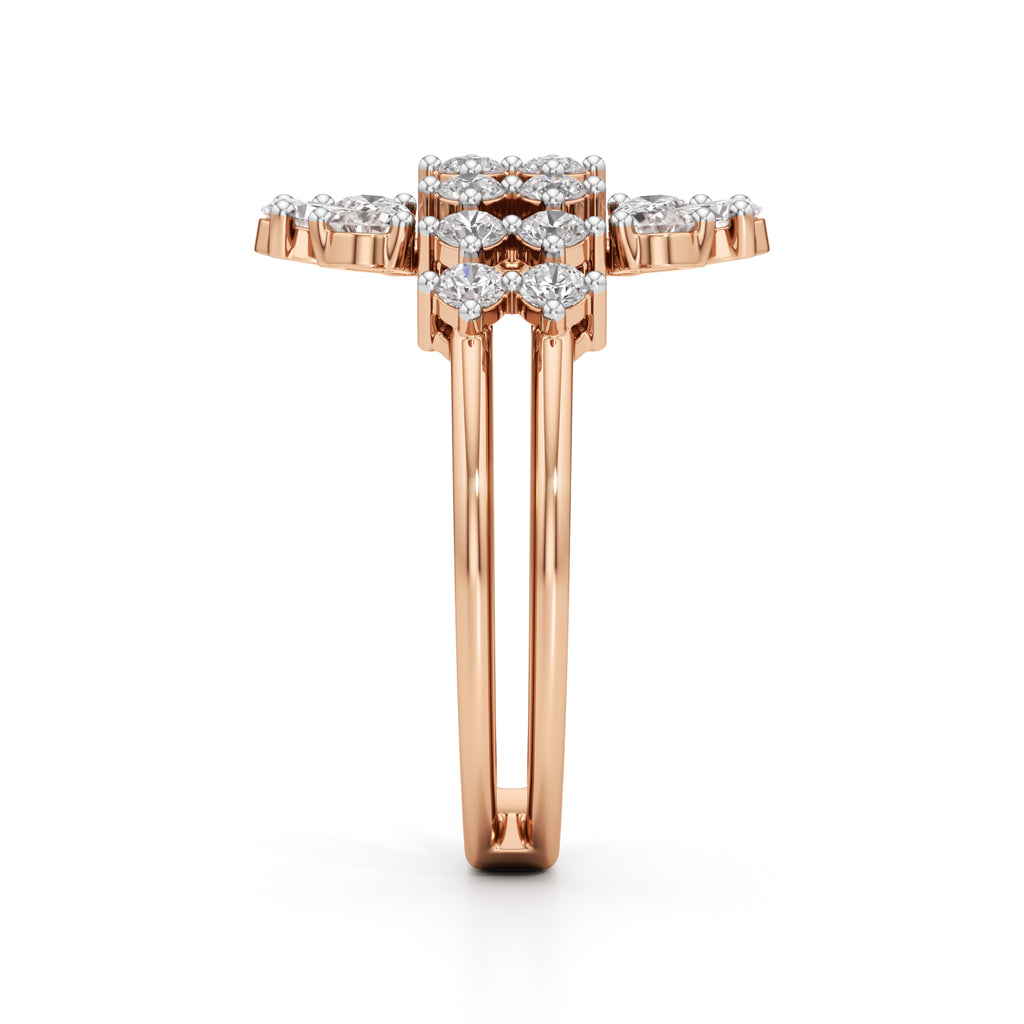 Majestic Bloom Diamond Statement Ring
