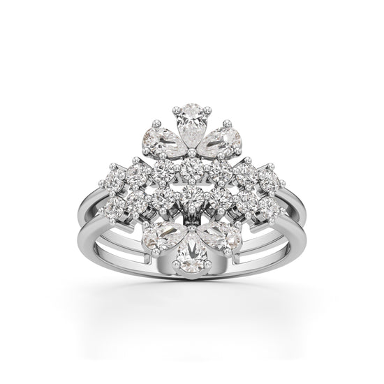 Majestic Bloom Diamond Statement Ring