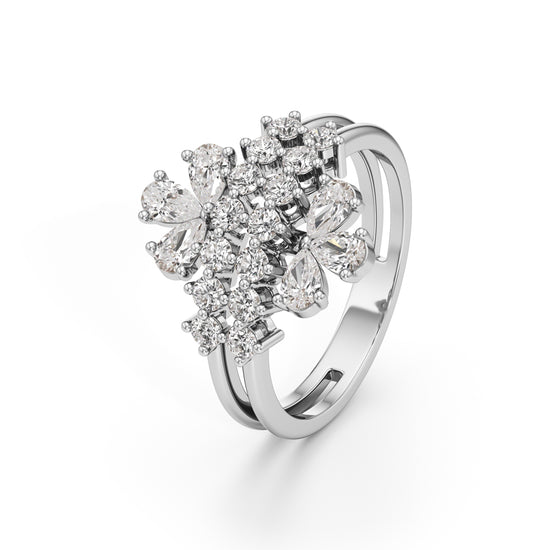 Majestic Bloom Diamond Statement Ring
