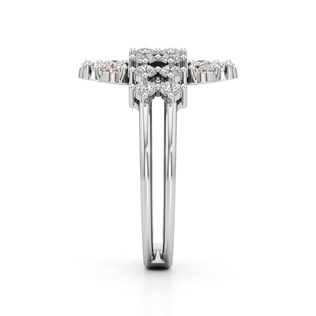 Majestic Bloom Diamond Statement Ring