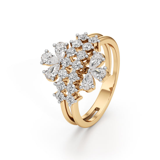 Majestic Bloom Diamond Statement Ring