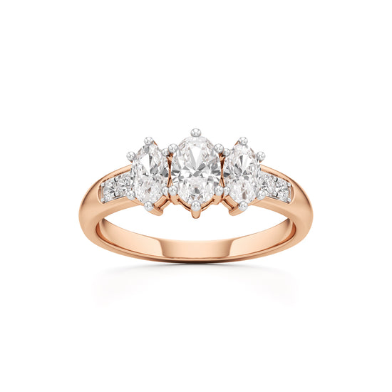 Eternal Embrace Three-Stone Ring