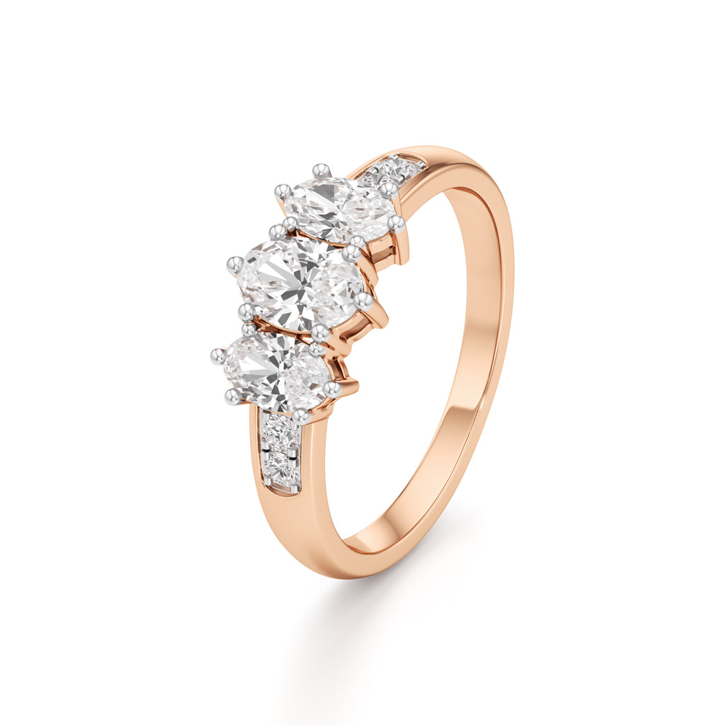 Eternal Embrace Three-Stone Ring