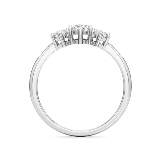 Eternal Embrace Three-Stone Ring