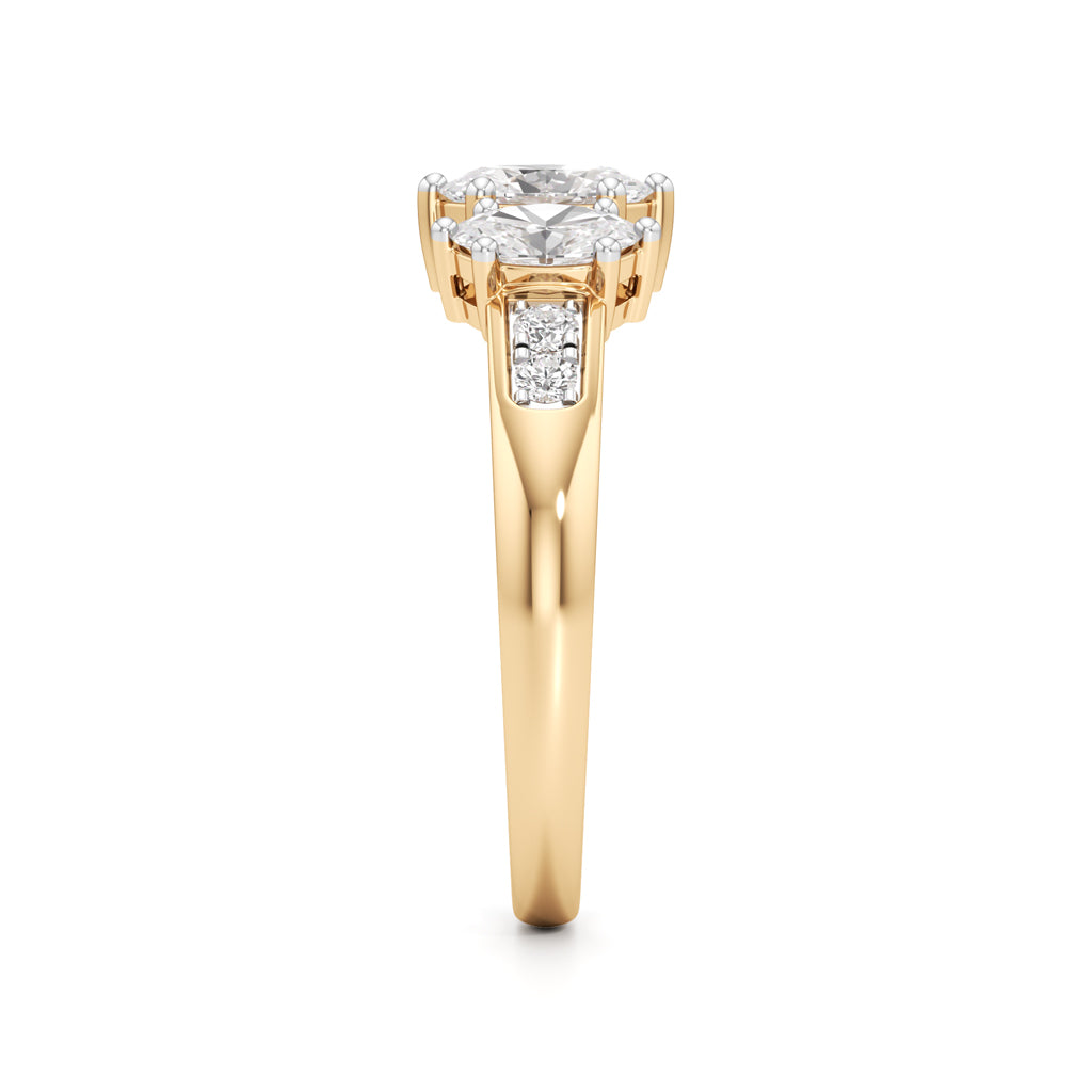 Eternal Embrace Three-Stone Ring