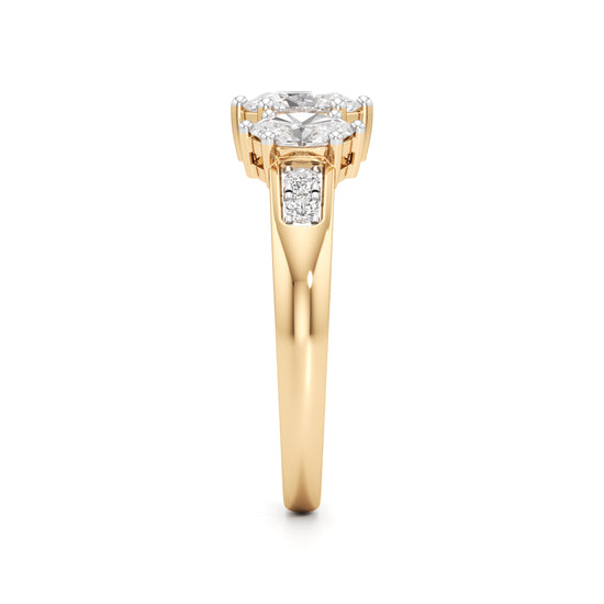 Eternal Embrace Three-Stone Ring