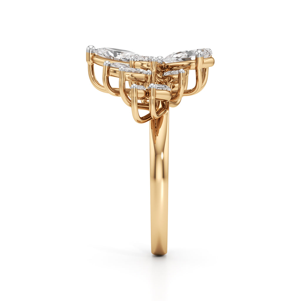 Golden Petal Mirage Ring