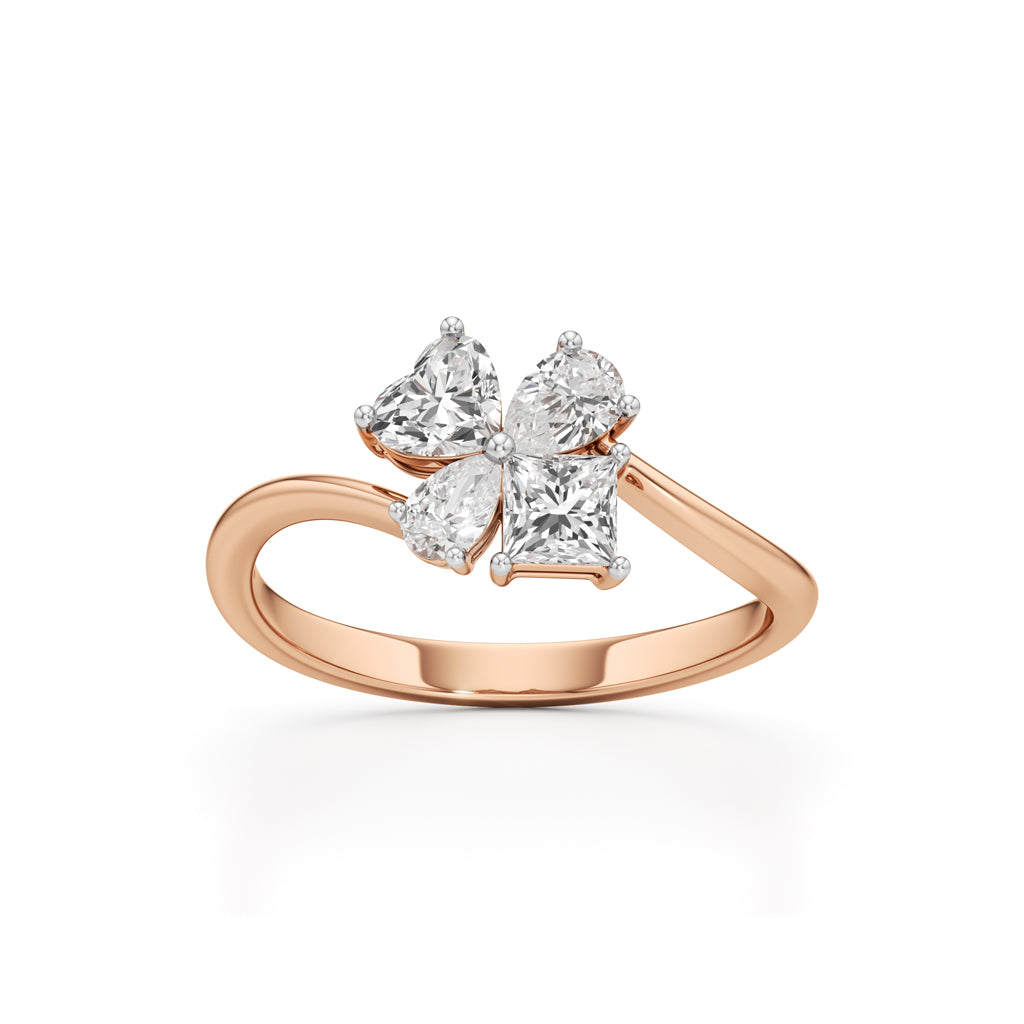 Golden Petal Whisper Ring