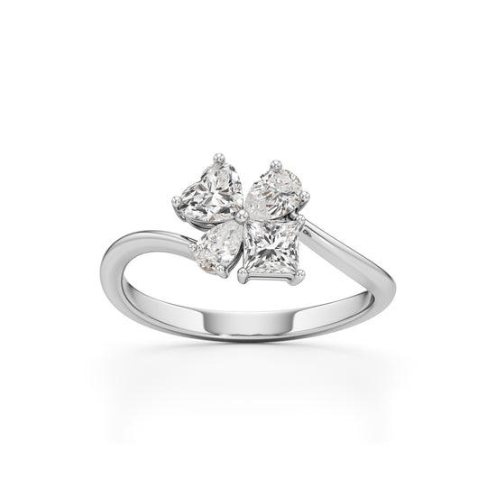 Golden Petal Whisper Ring