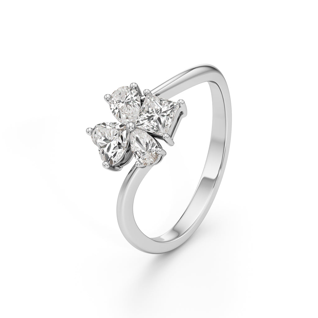 Golden Petal Whisper Ring